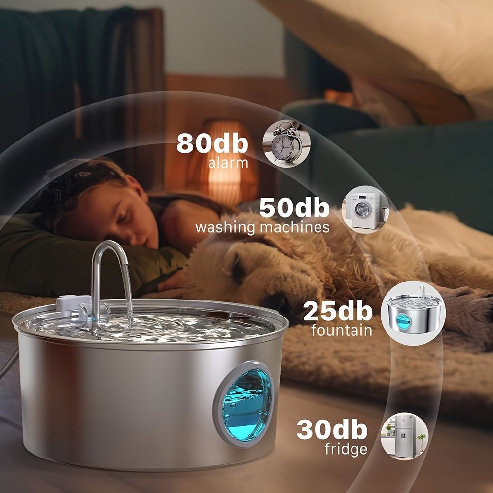 ZampaSmart PureStream Inox - Fontana Intelligente Extra-Large da 7L