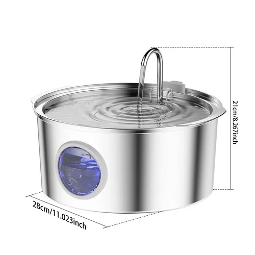 ZampaSmart PureStream Inox - Fontana Intelligente Extra-Large da 7L